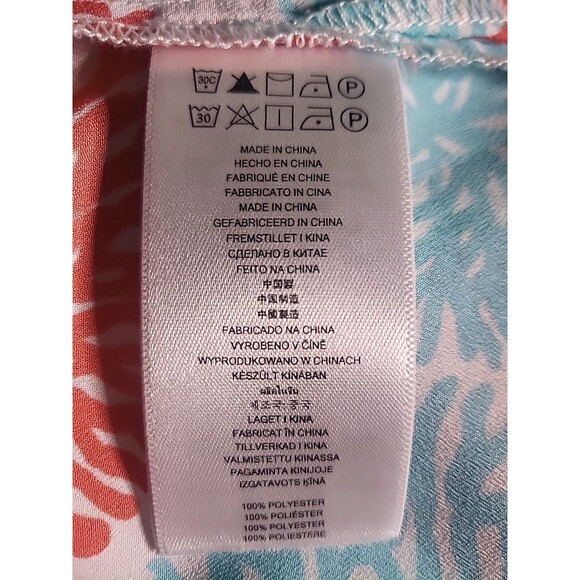 Michael Kors Blouse Women's Medium Colorful Pullover Side Tie Waist Blouse - Picture 3 of 4